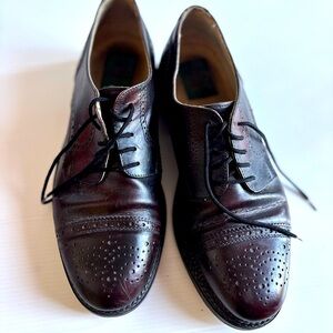 Harris Dark Brown Leather Lace Up Shoes Made in Italy